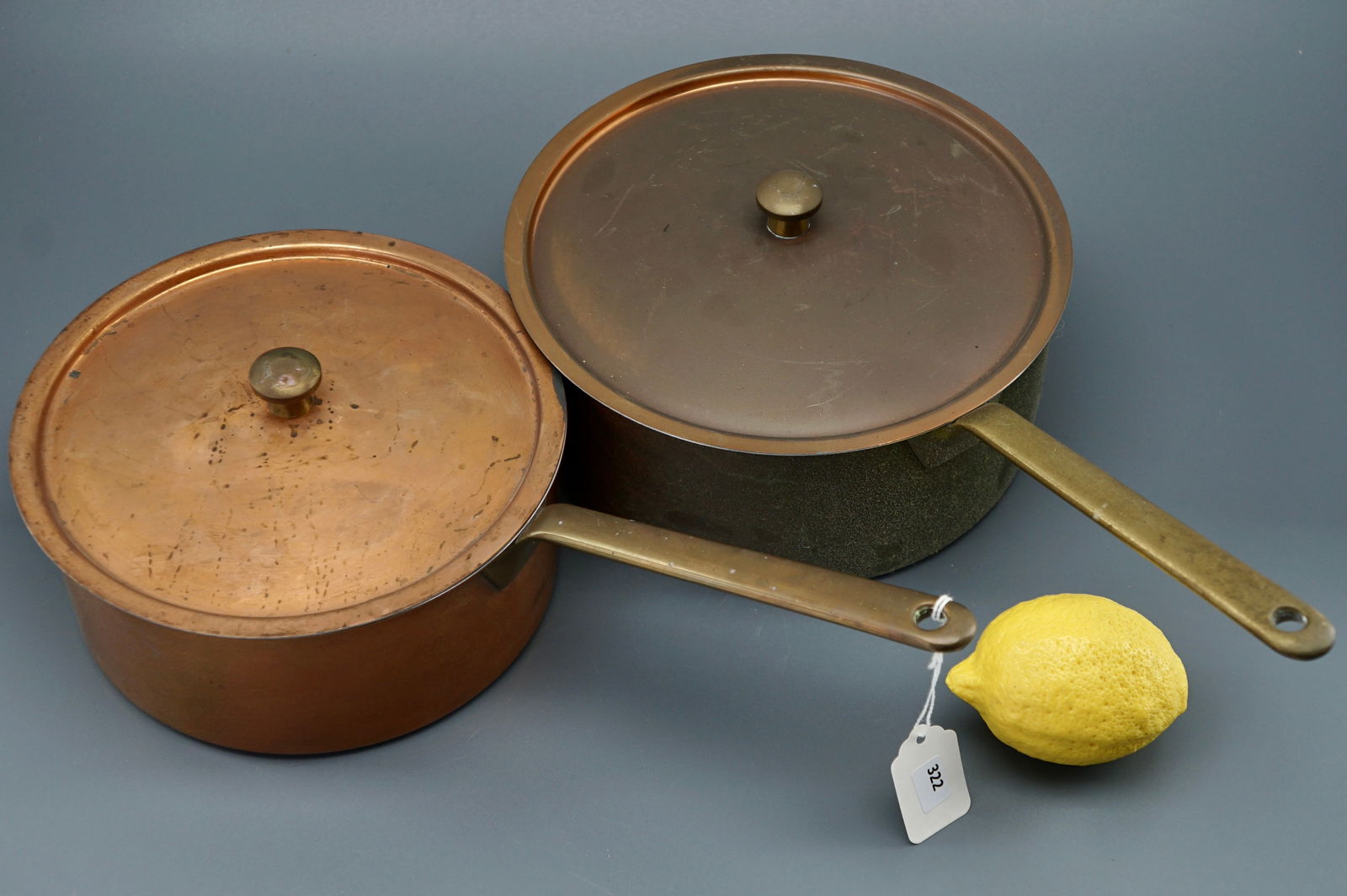 Culinox Pan Red Copper Cooking Pots With Brass Handles and Knobs on the Lids Made in Switzerland (1 of 6)