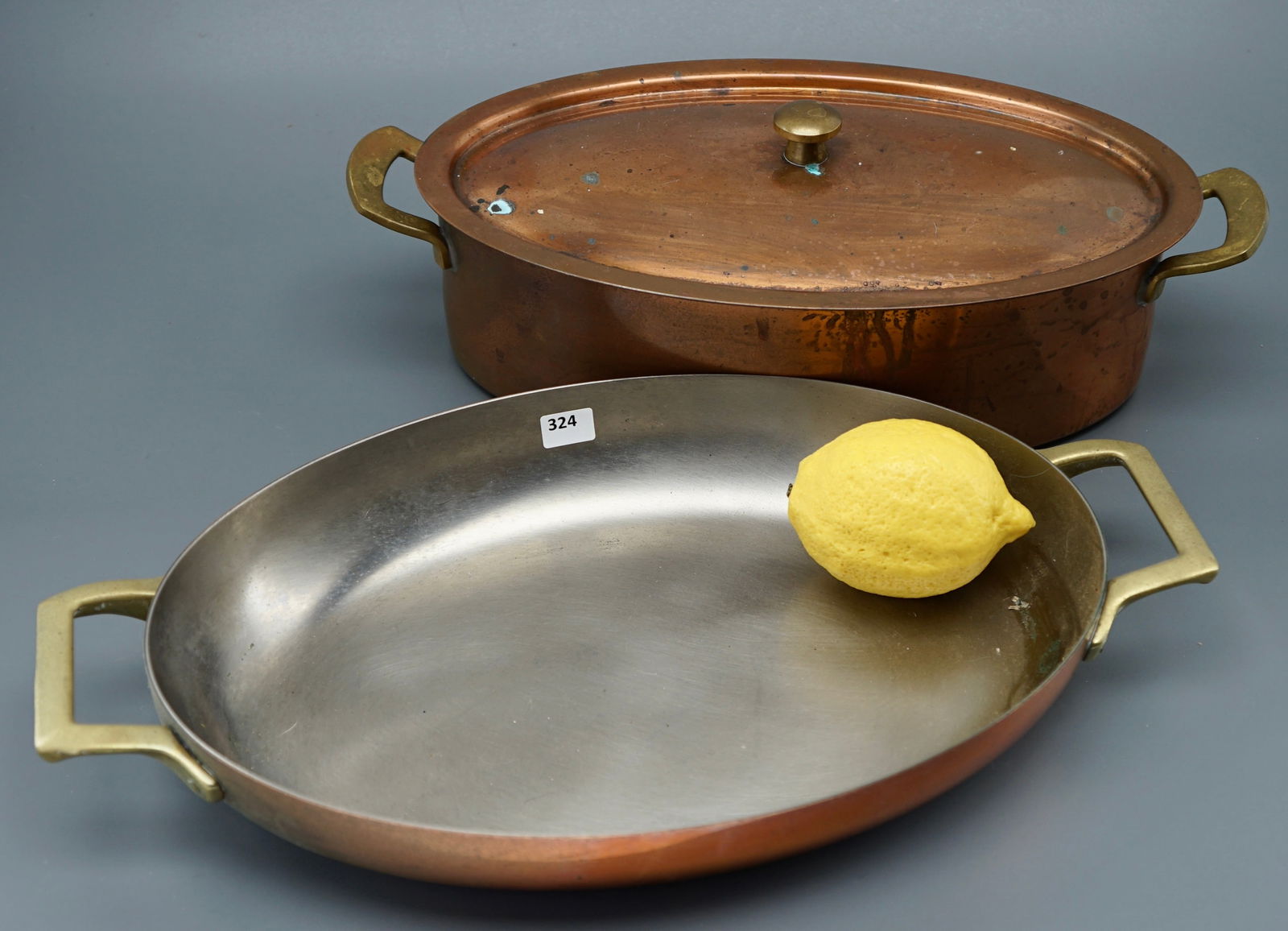 Paul Revere Signature Au Gratin Limited Edition Copper Oval Pan & Swiss Made Copper Braiser with Lid (1 of 7)