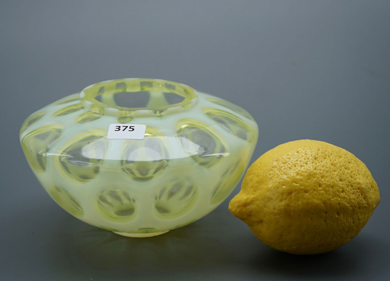 Kerosene Lamp Font Replacement Part Opalescent White Overlay Cut to Green Coin Dot Optic Oil (1 of 5)