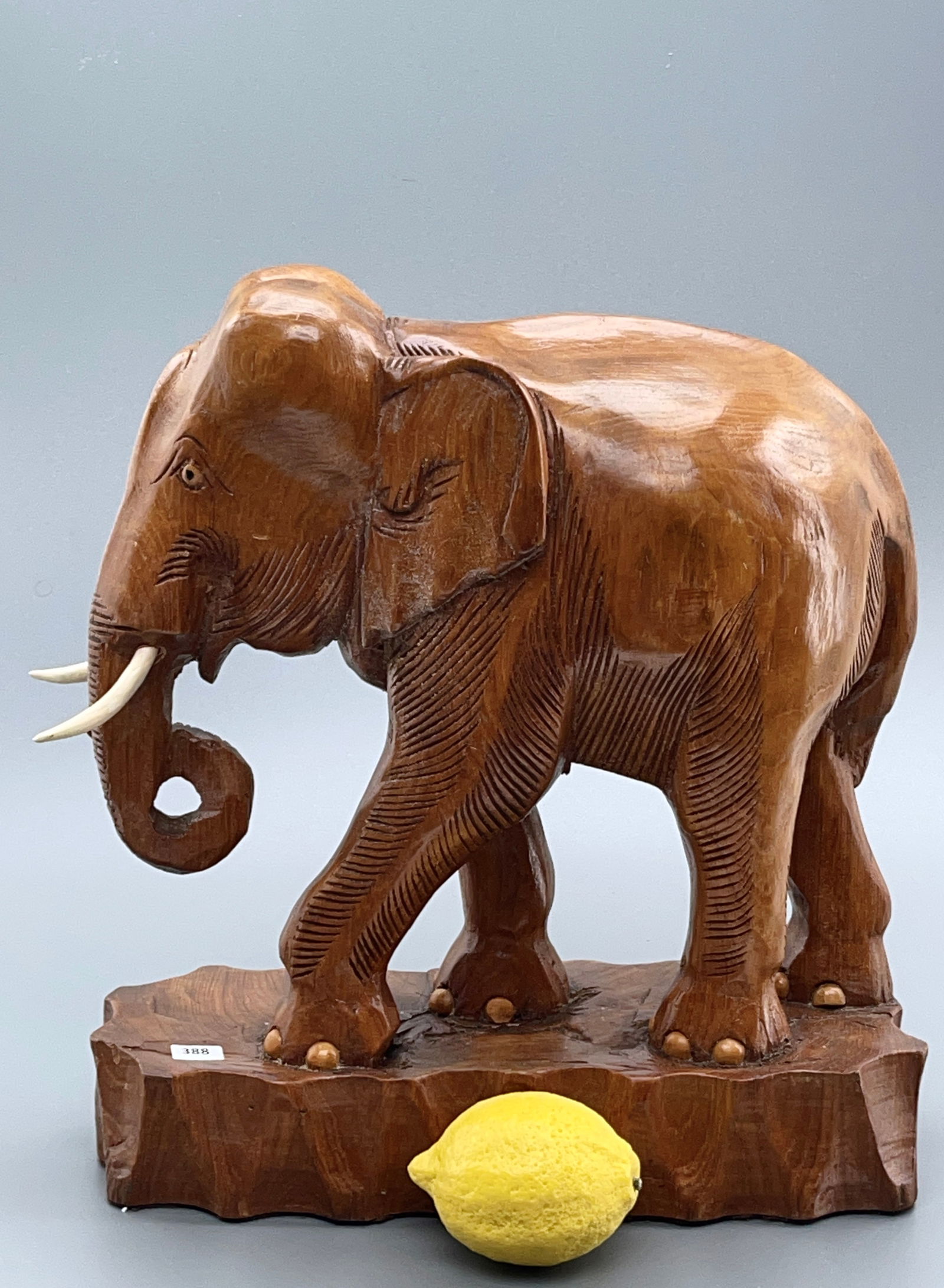 Large Carved Wood Elephant Sculpture (1 of 7)