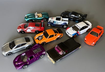 Porsche Ferrari Thailand Malaysia Mattel Hot Wheels Model Car Collection of 10