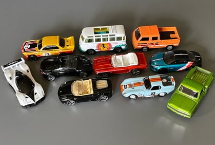 Race Cars BMW Roadster Ferrari Spider Pagani Zonda Alpine Volkswagen Transporter Crew Cab Mattel Hot