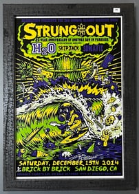 Foamball Surf Contest Stretched Poster Framed Print