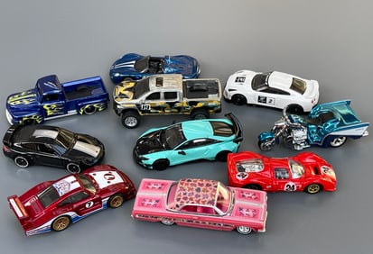 Mixed Lot Mattel Diecast Model Cars Lot of 10