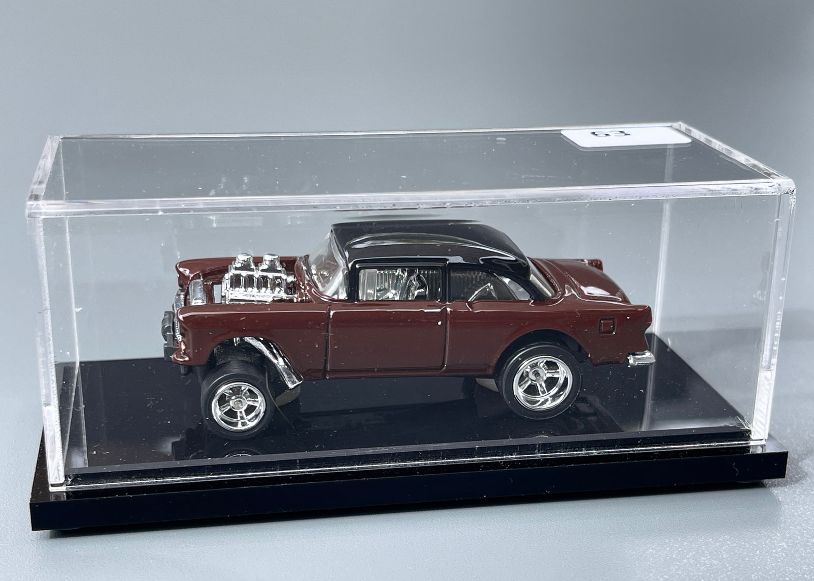 Mattel Chevy Bel Air Gasser in Acrylic Display Box: Mattel Chevy Bel Air Gasser in Acrylic Display Box