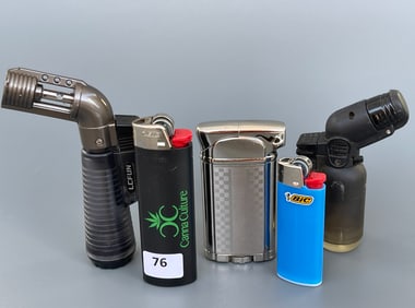 Vintage Colibri Model 8800 Butane Pipe Lighter together with Other Sherlock and Cigarette Lighters