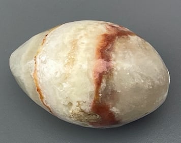Carved Stone Egg Shaped Onyx Easter Ornament