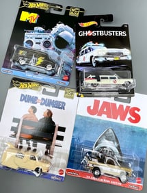 Ghostbusters Jaws Dumb & Dumber Movie MTV Hot Wheels Collectable Cars Sealed Lot of 4