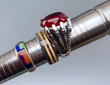 Spiritual Jewelry Modern Mens Large Size Band Rings size 10 - 11 1/2