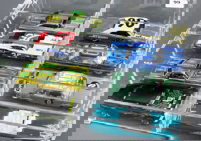 Vintage Collectable Customised Stripe Hot Wheels Collection of 8 Toy Cars in Acrylic Case