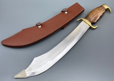 Curved Blade Sword In Sheath Pirate Cutlass Machete Large Fixed Blade Knife