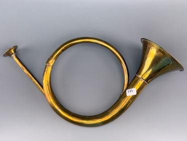 Decorative Large Brass Postal Hunting Horn Christmas Door Wreath Decor