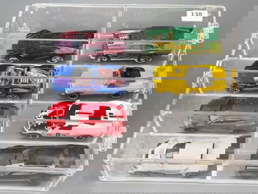 Porsche BMW 507 and Other Hot Wheels Diecast Toys in Collectors Case Lot of 8 Cars