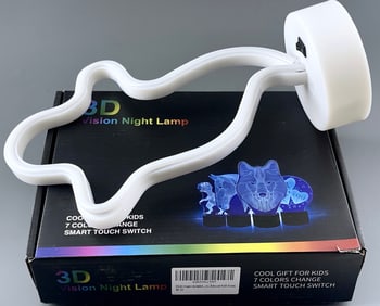 3D Dinosaur Color Changing Vision Night Lamp & Ghost Neon Battery Operated Light