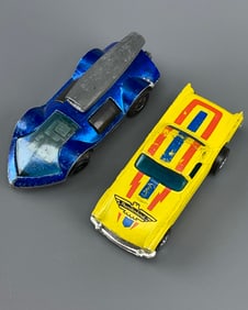 Vintage Mattel 1970 Rocket Bye Baby Hot Wheels 57 Chevy Hong Kong Used Diecast Cars Lot of 2