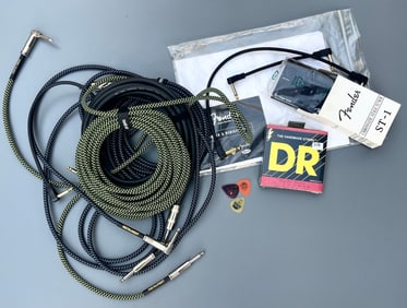 Fender Chromatic Stage Tuner ST-1 Some Cables Handmade String As Pictured