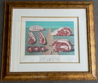 Salvador Dali Surrealism Signed Framed Art Print Les Entre-Plats Sodamises Les Diners de Gala
