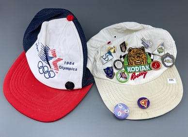 1984 Olympic Kodiak Baseball Cap Sport Pin Rickey Henderson Oakland Sugar Bowl Ski etc Pin Button