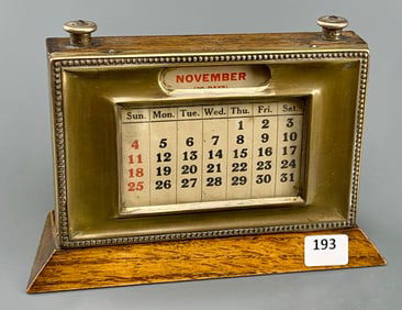 Antique Perpetual Patented Desktop Calendar