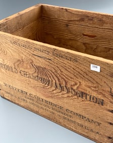 Antique Western Cartridge Company Wooden Crate Loaded Shot Shells Ammo Box