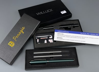 Willuck DX5 Tactical Pen Multi Tool Boxed Set Penagic Boxed Pen Set Lot of 2 Items