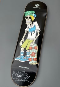 Powell Peralta Steve Caballero Signed Skeleton Bones Brigade Faction Skateboard Deck