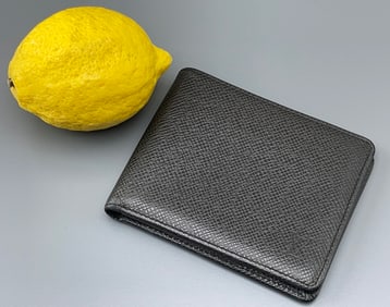 Black Leather LV Authentic Louis Vuitton Wallet Paris Made in France