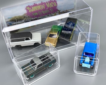 Slammed Mafia Team 64Tuned Diecast Cars In Acrylic Display Case together with two Other Single