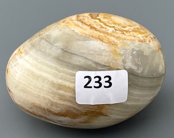 Carved Onyx Bird Egg Easter Decor