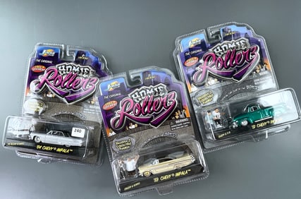 Jada Toys Home Rollers 51 Chevy Pick Up 64 Chevy Impala 59 Chevy Impala Lot of 3 Unopened Packages