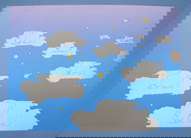 Andre Sala Modernist Mid Century Dogs Heaven Vintage Print Limited 5 0f 35 Edition Dated 77