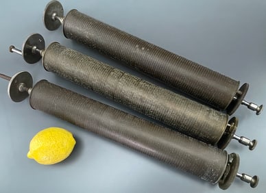 Music Box Cylinder Pos Mermod Freres France c Late 19th Century Rolls Lot of 3 Antique Pinned Media