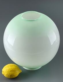 Kerosene Lamp Shade Globe Green Tinted Glass Ball