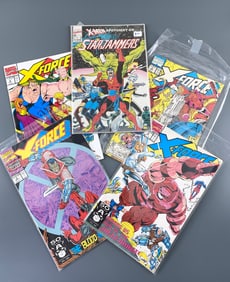 Starjammers X Men Marvel + 4 Comics X-Force 30th Captain America 50 Years Anniversary as pictured