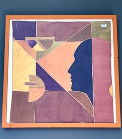 Original Abstract Artwork Attributed to Sara Lee Last from Group of 4 Paintings