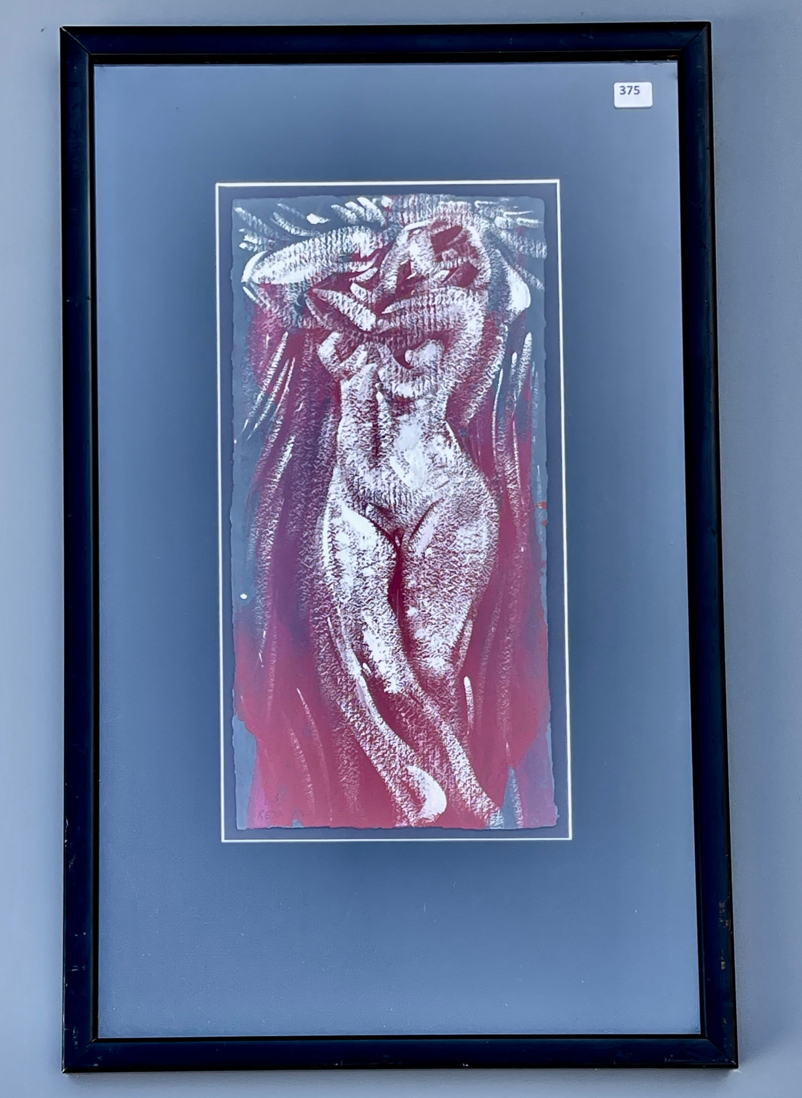 Reza Yahyaei Iranian Original Nude Painting Signed Dated 99 Modern Art All Information About this: Reza Yahyaei Iranian Original Nude Painting Signed Dated 99 Modern Art All Information About this Artist Shown on the Last Picture Approximately 21 x 13 1/8 inches framed.