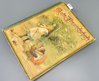 Antique German Illustrated Book for Children Chromolithographs Worth of Framing