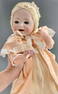 Antique Baby Doll in Pink Gown Kestner J.D.K. Germany Late 19th Century Bisque Porcelain Head Glass