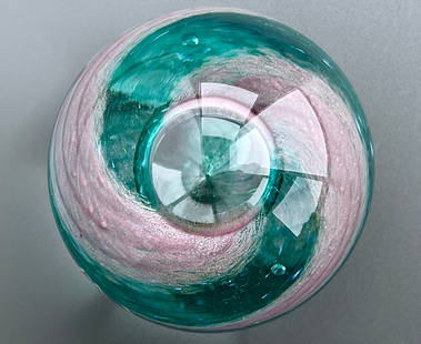 Whirlpool Galactic Witch Ball Paperweight Modern Art Glass: Whirlpool Galactic Witch Ball Paperweight Modern Art Glass Approximately 2 1/4 inches tall.