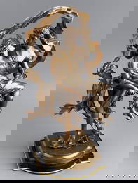 Antique 19th Century Bronze Eros Sculpture Fine Allegorical Group God of Love Cupid & Psyche