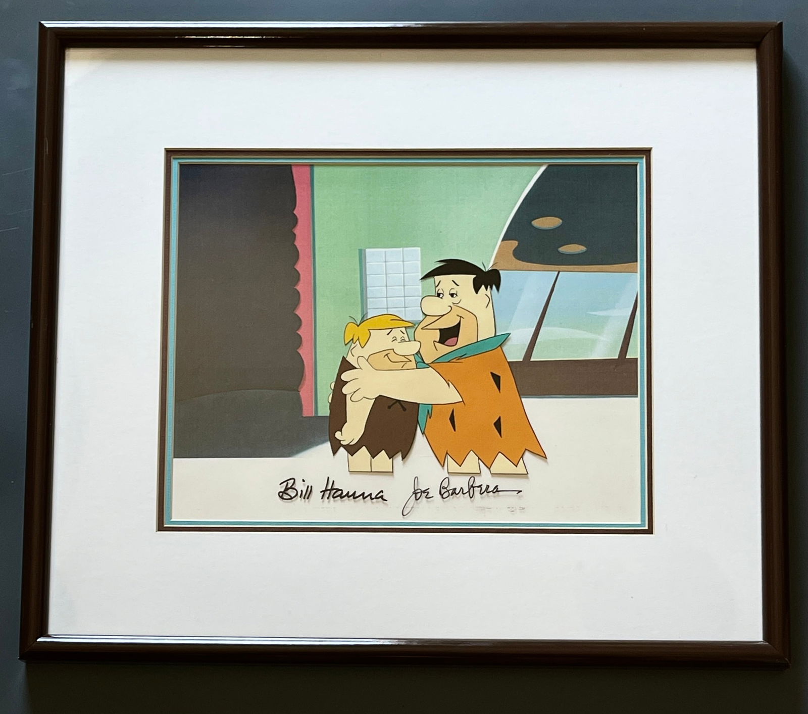 Hanna Barbera Flintstones Original Animation Cel Signed by William Hanna and Joseph Barbera (1 of 5)