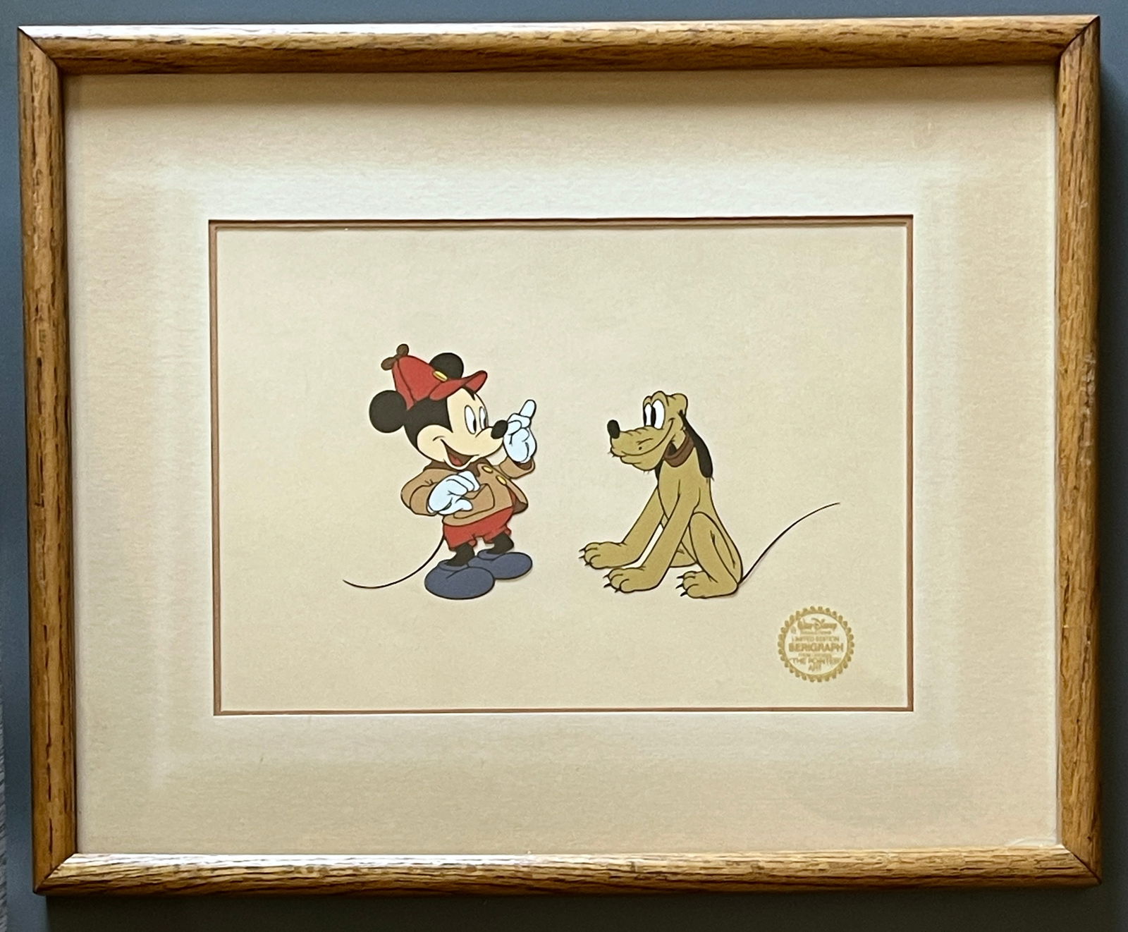 Walt Disney Art Production Limited Serigraph The Pointer Mickey Pluto 1939 Cartoon Mickey New Look (1 of 6)