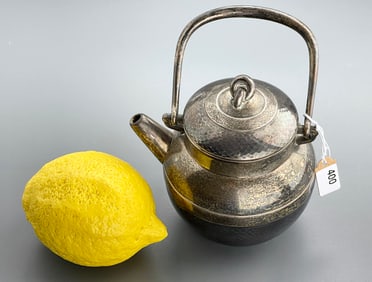 Old Japanese Silver Small Signed Teapot