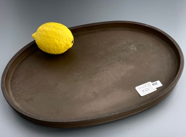 Japanese Ikebana Suiban Oval Tray Suiseki Sand Bonsai Pot Platter