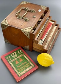 Chinese Mah-Jongg Game Boxed Set of Vintage 1923 Tiles Mahjong Book of Rules Etc. as Pictured