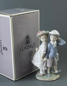 Lladro Porcelain Galanteo Infantil Children Porcelain Figurine 01127 Puppy Love