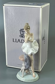 Lladro Ballerina Porcelain Figurine 07641 For a Perfect Performance Valencia Spain Su Primer Ballet
