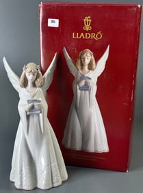 Singing Guardian Angel Lladro Item #01006835 Heavenly Melodies Spanish Name Cancion Celestial