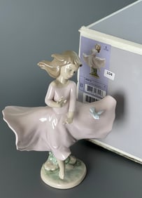Lladro Dancing Girl Ninfa Saltarina Con Pajarito Joy of Life 06412 Sculptor Joan Coderch Year Issued
