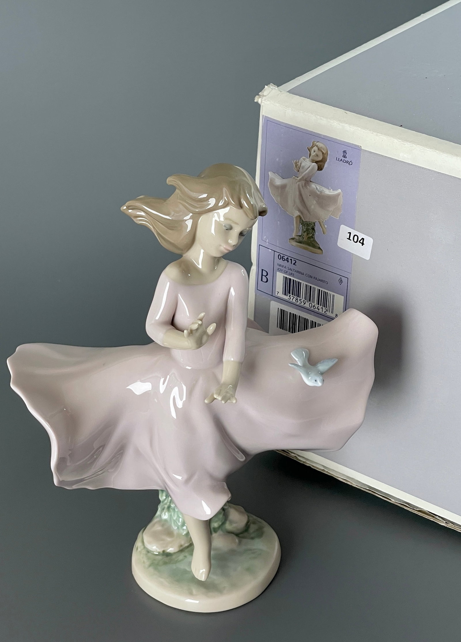 Lladro Dancing Girl Ninfa Saltarina Con Pajarito Joy of Life 06412 Sculptor Joan Coderch Year Issued (1 of 5)